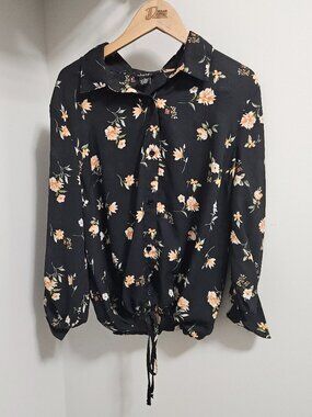 Justify Black Floral Blouse